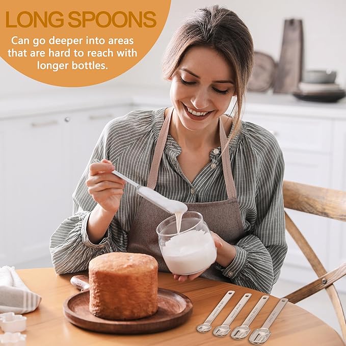 Minteem Stainless Steel Measuring Cups & Spoons Set for Cooking and Baking, Nesting Measuring Cups Measuring Spoons for Measuring Dry or Liquid Ingredients, Kitchen Gadgets, 10Pack