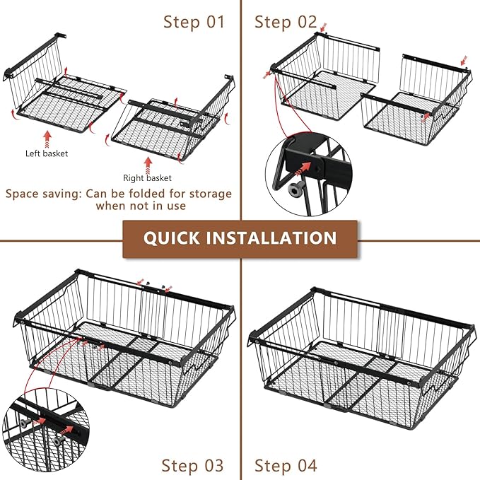Large Freezer Organizer Bins，Upgraded Bottom Leak-Proof net，Fit 10 to 20 Cu.Ft Deep Freezer，2 Pack， Expandable Stackable Chest Freezer Organizer Bins , for Fridge, Deep Freezer, Cabinet