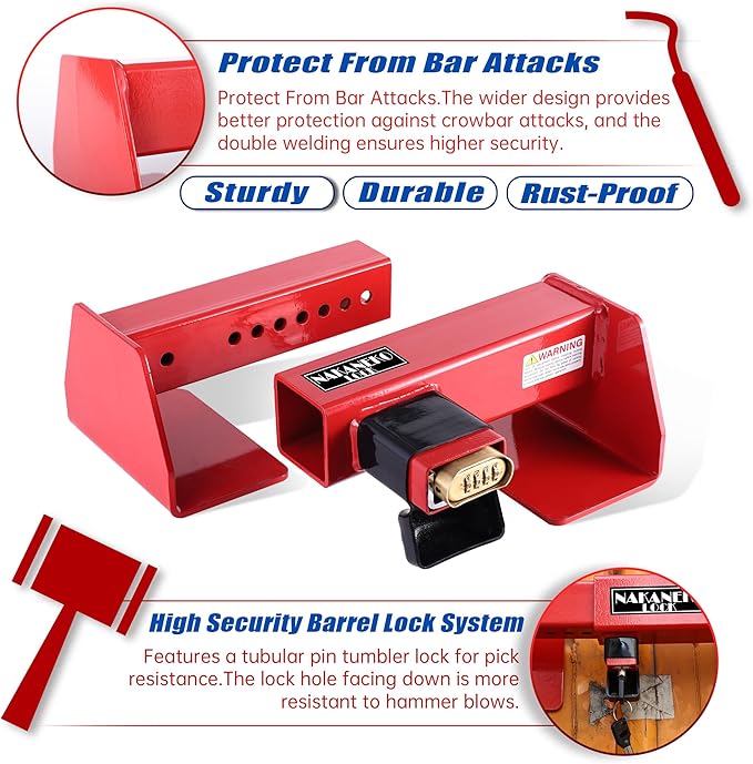 Container Locks, Heavy Duty Cargo Lock, Container Door Locks, Semi Trailer Door Lock, Locking Devices, Anti-Theft, Rust-Proof, Cargo Security, Bolt Cutter Resistant, Code, Combination Lock