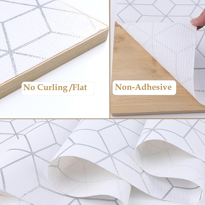 Shelf Drawer Liner Non Slip 10 Inch Wide X 20 Ft Non Adhesive Kitchen Cabinet Paper Liner Waterproof Pantry Shelves Closet Liner Strong Grip Refrigerator Cupboard Bathroom Shelf Mat Under Sink