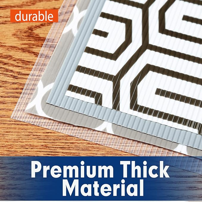 Shelf Liner, Drawer Liner, 2 Rolls x 12 Inches x 20 FT Cabinet Liner for Kitchen Cabinets Non-Adhesive Shelf Liners, Waterproof Shelf Paper with Non-Slip, Durable Liners, Clear