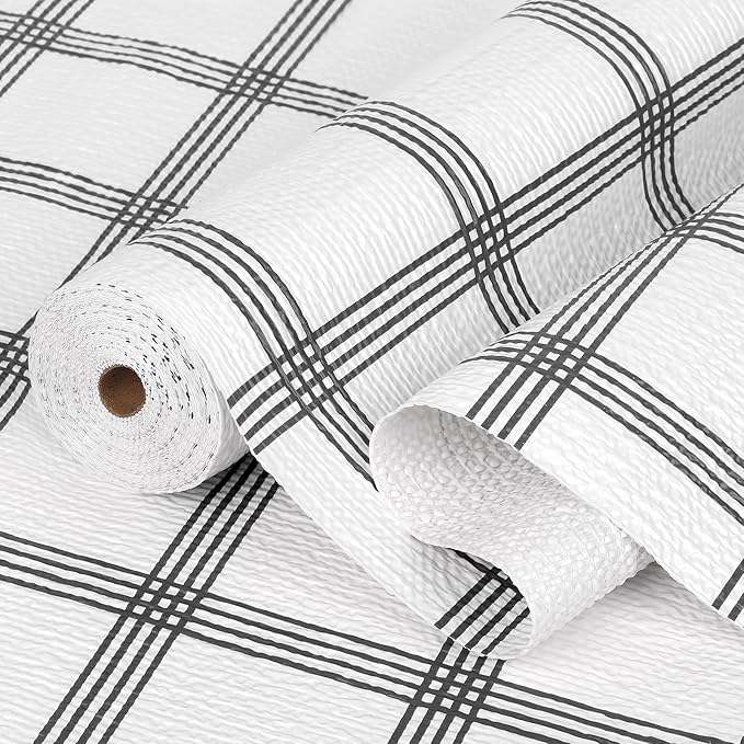 Drawer and Shelf Liner for Kitchen Cabinet, Non-Adhesive Cabinet Liner, Non-Slip Drawer Liner, Waterproof Cupboard Liners, Kitchen Shelf Liner Easy to Clean, Protect Dresser/Shelves/Table