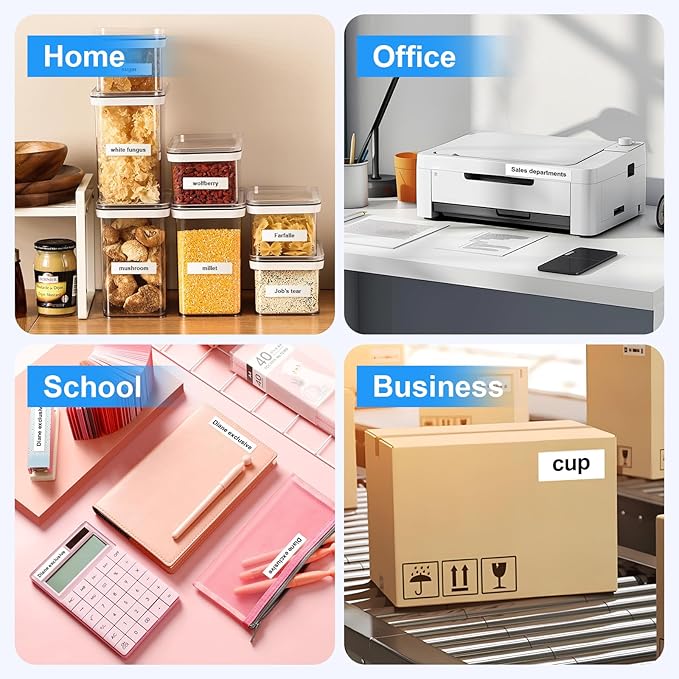 Label Orison TZe-231 TZ-231 Compatible with Brother P-Touch Label Tape Tz Tape 12mm 0.47 Laminated White Refills for PT-H110 PT-D210 PT-D400 Label Maker,Black on White,1/2" x 26.2Feet(12mmx8m), 5Pack