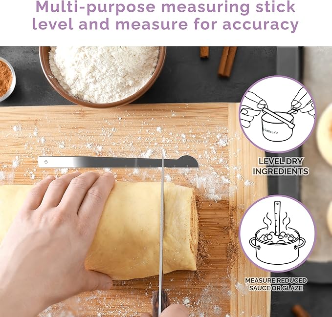 CuttleLab Measuring Cups and Measuring Spoons Set of 14 - Stainless Steel Measuring Cups and Spoons Set, Includes 1/8 Teaspoon Measuring Spoon, 1/8 Cup Measuring Cup, Leveler Dry (14,Cotton Candy)
