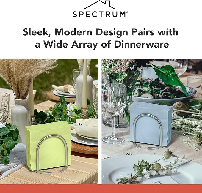 Spectrum Spectrum diversified satin nickel euro napkin holder, 0.25 Ounce