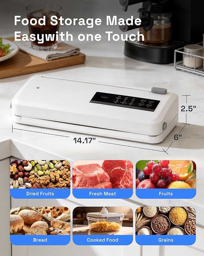 Vacuum Sealer CP-UFK-2042 – Automatic Food Sealer, Dry & Moist Modes, Compact, Efficient, and Leak-Proof, for Home and Kitchen Use