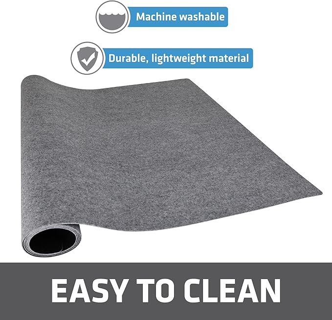 Drymate Premium XL Under Sink Mat, Waterproof Cabinet Protection Mats for Kitchen & Bathroom, Absorbent Shelf Liners, Slip-Resistant, Machine Washable (USA Made)(24”x59”)(Light Grey)(12-Pack)