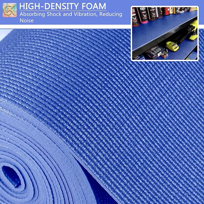 Foam Toolbox Liner Shelf Liner, Thickened Durable Pad Tool Box Mat for Protecting Your Tools, Work Surfaces, Garage, Chest (Blue, 18 inch*24 ft)