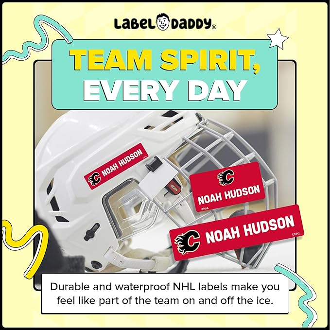 NHL Hockey Labels - Custom Peel and Stick, Waterproof Labels - Great for Organization, Sports, School, Day Camp Labels - 155 Pack (Ottawa Senators)