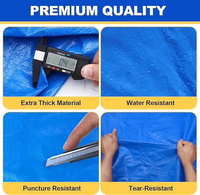 TICONN Mattress Bags for Moving, Heavy Duty King Mattress Cover Storage Bag with Full-Around Handle and Adjustable Buckles (Blue, King)