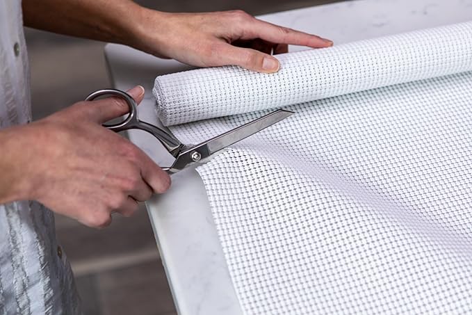 Duck Brand Smooth Top EasyLiner for Cabinets & Drawers - Easy to Install & Cut to Fit - Shelf Paper & Drawer Liner Non-Adhesive - Non Slip Shelf Liner - 20 Inch Width - 36 Total Feet - Grey Marble