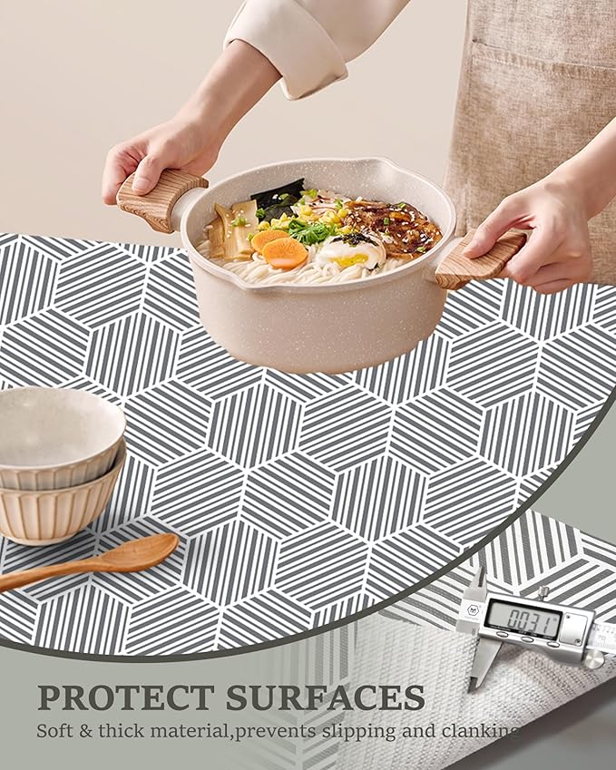 Shelf Liner Drawer Liner for Kitchen Cabinet, 17.5In x 20FT Non-Adhesive Slip Resistant Cabinet Liners, Thickened Strong Grip Waterproof Shelf Paper Protect Cupboard, Dresser, Bathroom Drawers, Gray