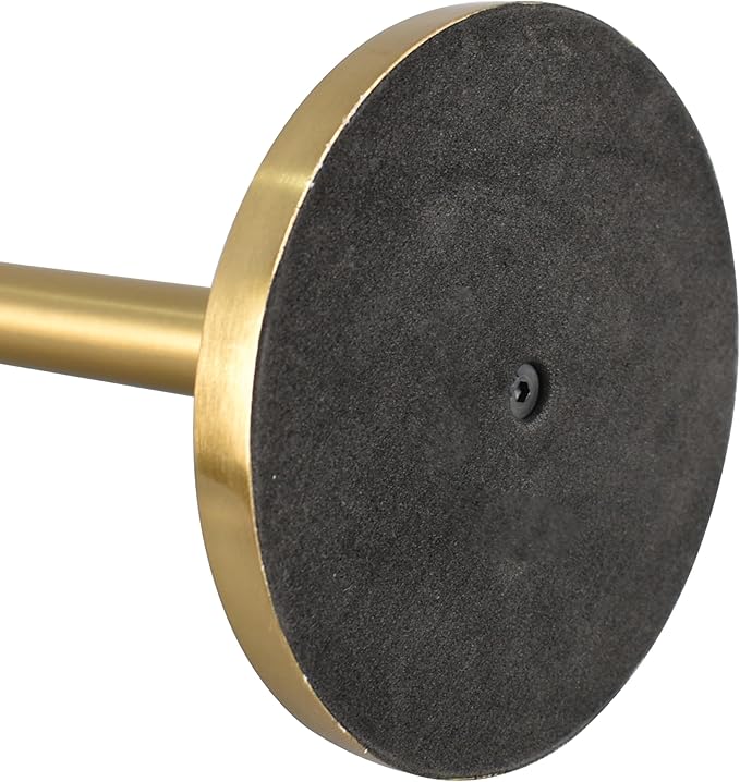 happimess PRH2000G Avery Modern Classic Metal with Non Slip Weighted Base Paper Towel Holder, for Bathroom Kitchen Countertop, Standard or Jumbo-Sized Roll Paper, Gold