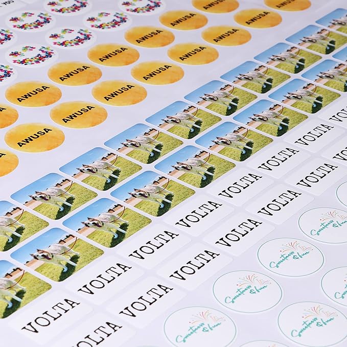 Custom Labels - Personalized Stickers with Any Design, Custom Thank You Labels, Business Logo Stickers, 100 Circle Labels (1"x1")