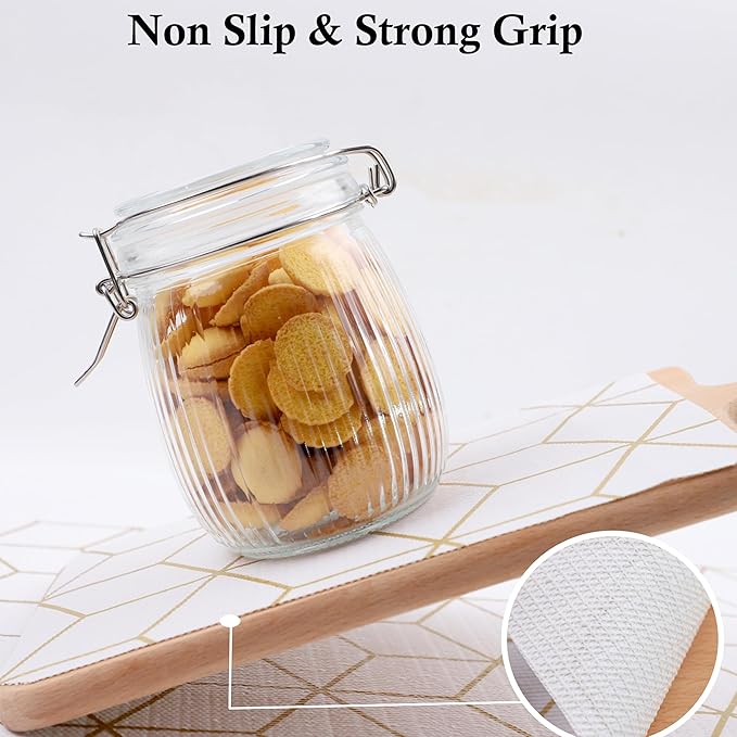 Shelf Liners for Kitchen Cabinets 18 Inch Wide X 20 Ft Non Adhesive Cabinet Drawer Liner Non Slip Water Oil-Proof Strong Grip Pantry Refrigerator Shelves Liner for Bathroom Drawer Mat Cupboard Closet