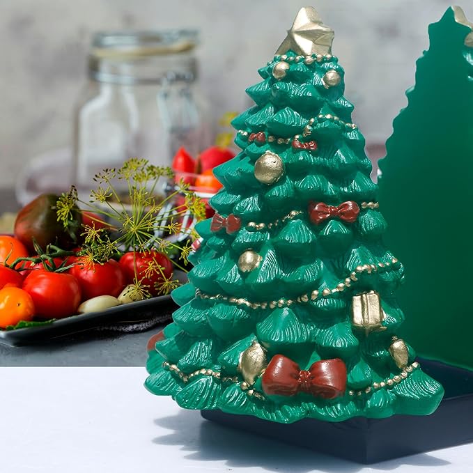 Christmas Tree Napkin Holder - Festive Resin Tabletop Decor for Holiday Dining
