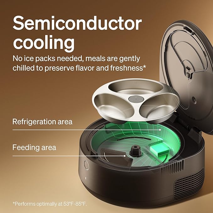 PETLIBRO Automatic Cat Feeder Wet Food with Stainless Steel Bowl 2 Packs, Refrigerated Auto Cat Feeder with Semiconductor Cooling, 3 Fresh Meals, App-Controlled Pet Food Dispenser, Easy to Clean