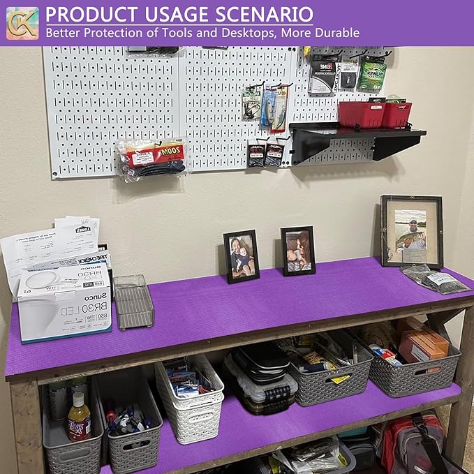 Foam Toolbox Liner Shelf Liner, Thickened Durable Pad Tool Box Mat for Protecting Your Tools, Work Surfaces, Garage, Chest -Purple 3mm Thickness, 18 inch*24 ft