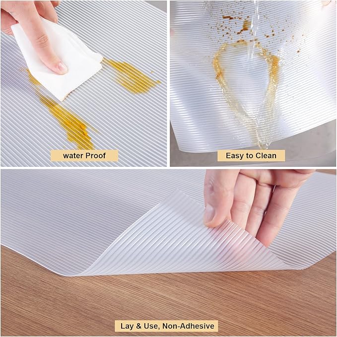 Thickened Shelf Liner, 14 in x 20 FEET Non-Slip Cabinet Liner, Washable Oil-Proof Contact Paper for Kitchen Drawer, Cabinet, Shelves, Refrigerator, Storage, Desks, Non Adhesive