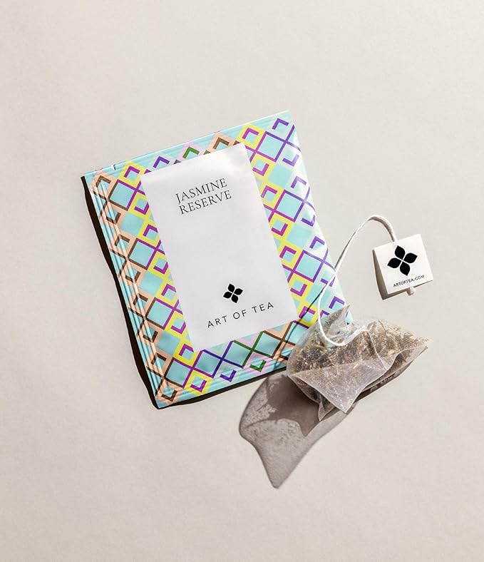 Art of Tea | Organic Jasmine Reserve (Jasmine Tea) | 50 Eco Friendly Pyramid Tea Bag Sachets