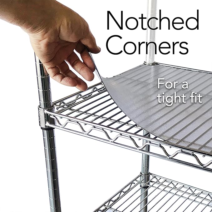 RESILIA Shelf Liner Set for Wire Shelving Rack – 5 Pack, 14 Inch Long x 36 Inch Wide, Clear Plastic Vinyl Covers for Kitchen, Pantry, & Garage Racks, Made in The USA