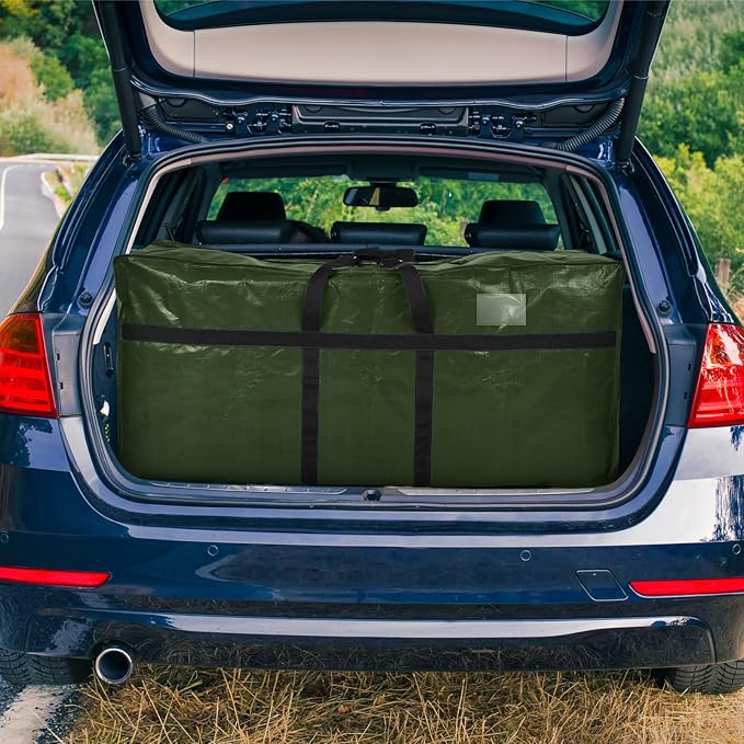 4 Pcs 66 Gallon Extra Large Moving Bags Heavy Duty Storage Bag with Strong Zipper Handle Foldable XXL Jumbo Storage Tote Packing Moving Box for College Dorm Travel Cloth Duffle (4 Colors)