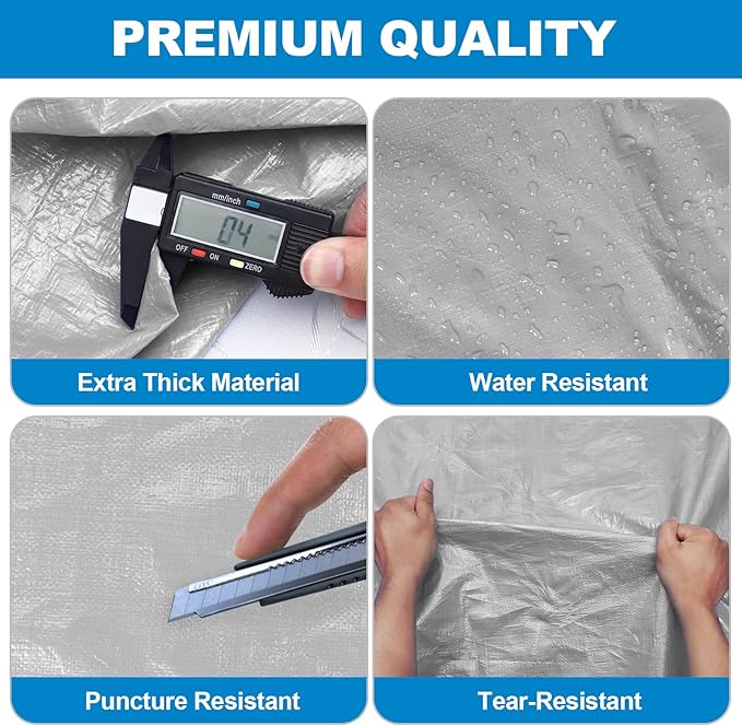 TICONN Mattress Bags for Moving, Heavy Duty Full XL Mattress Cover Storage Bag with Full-Around Handle and Adjustable Buckles (Gray, Full XL)