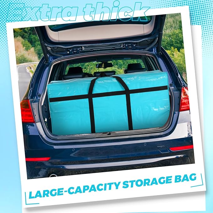 4 Pcs 66 Gallon Extra Large Moving Bags Heavy Duty Storage Bag with Strong Zipper Handle Foldable XXL Jumbo Storage Tote Packing Moving Box for College Dorm Travel Cloth Duffle (Black)