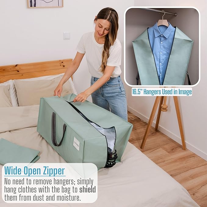VENO 8 Pack Heavy Duty Moving Bags with Backpack Straps, Zippers & Handles, Extra Large Packing Bags for College Dorm Essentials, Moving Supplies Alternative to Cardboard Moving Boxes