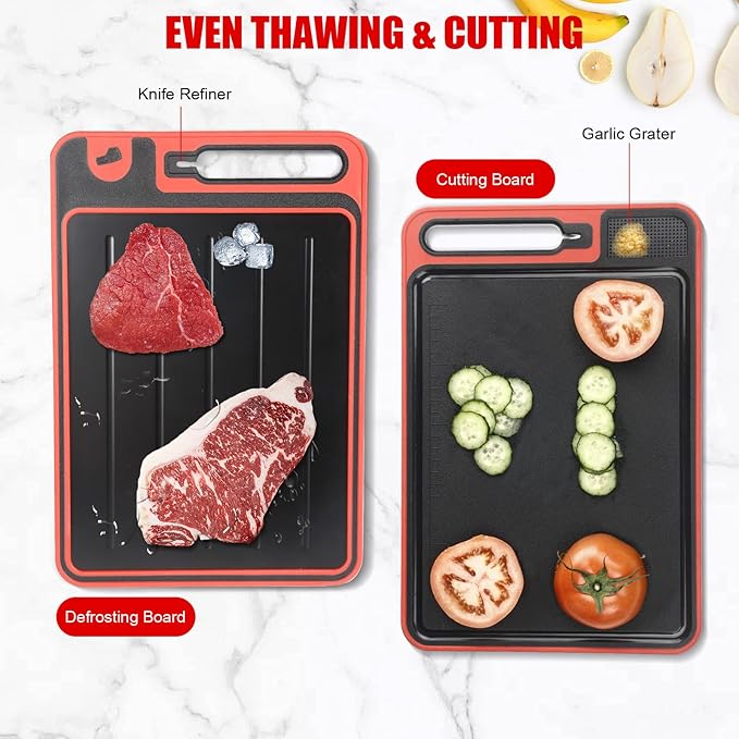 Grilling Prep and Serve Trays, Stainless Steel Large Capacity Food Prep Tray, Grill Carry System, Marinade Container and Cutting Board, BBQ Grill Accessories, Grilling Gifts for Men