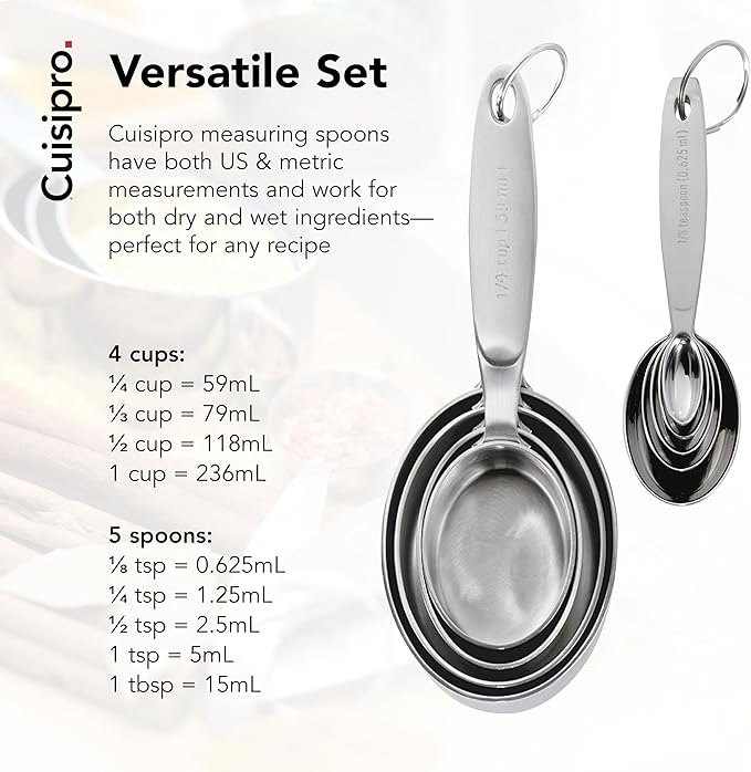 CUISIPRO Measuring Cup & Spoon Set SS