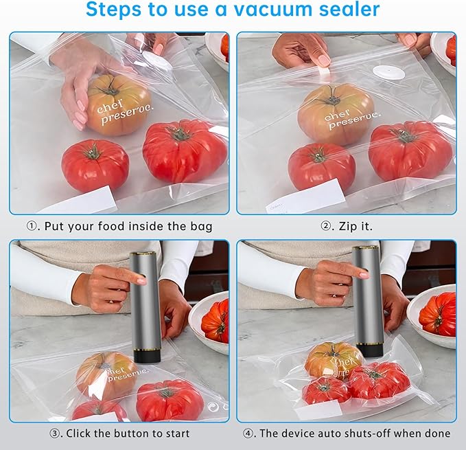 Vacuum Sealer for Food with Digital Display,Handheld Vacuum Sealer Machine with Strong Suction, Upgraded Aluminum Alloy Body, Double Capacity Battery, Bag Sealer for Sous Vide & Storage (Silver)