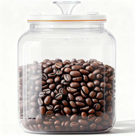 Secura VacGuard Fresh Canister, Electric Vacuum Canister, Smart Storage Container & Coffee Containers for Coffee Beans, Cookie & Pet Food 3.7 L, 125 oz
