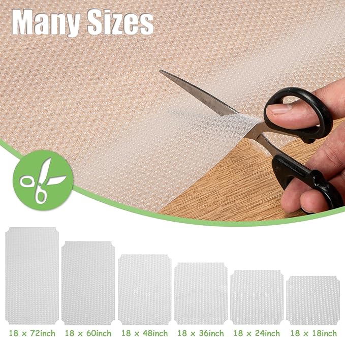 Shelf Liner for Wire Shelving. 18x197'', Easy to Cut. Thick/Waterproof/Non-Slip Non-Adhesive Stain-Proof for Clear Liner/Kitchen/Cabinet/Drawer