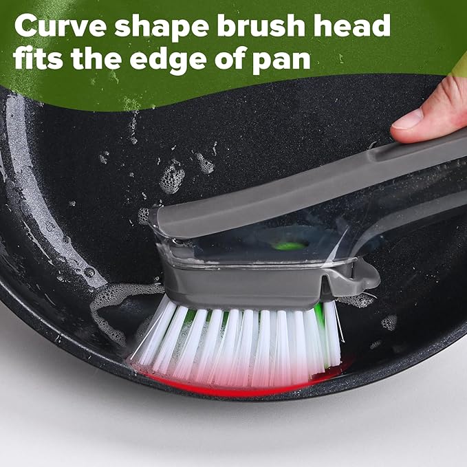 Dishwand Brush Refill, 8 Pack Dish Brush Refills Compatible with Scotch-Brite Dishwand, Dish Soap Brush for Dishes, Pans, Sink, Pots