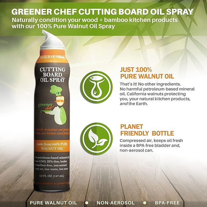 Greener Chef Cutting Board Oil Spray - 2 Pack