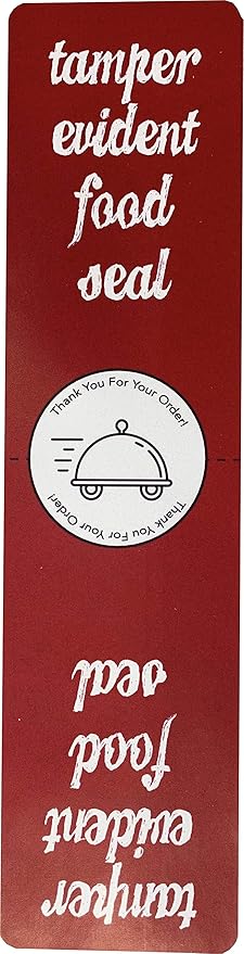 InStockLabels Tamper Proof Stickers, 1.5 x 6 Inches, Red, 500 Count Seal Stickers for Secure Packaging, Tamper Evident Tape for Food Containers, Drink Labels, Food Delivery Accessories for Takeout