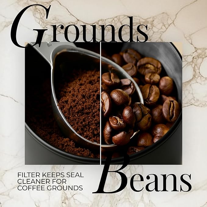 STYLED SETTINGS Vacuum Seal Coffee Bean Container Set – 2-Piece Stainless Steel Coffee Canisters with Scoop and Labels, Matte Black Dual-Lid Airtight Design, 1.5 lb Capacity Each - Coffee Gift Ideas