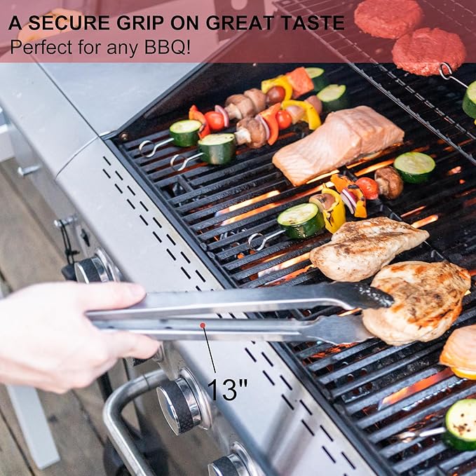 GAYIMEI Deep Grill Carry System with Lids, Cutting Board, Tong, Gift Ready BBQ Carry Tray for Prepping, Marinating and Serving, Diswasher Safe, Nesting Platters Black in Red