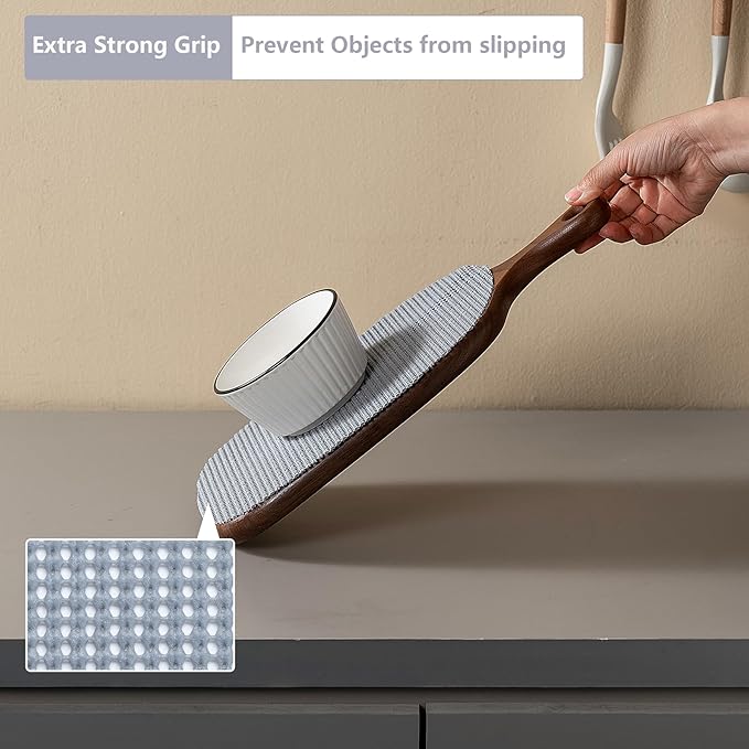 Shelf Cabinet Liner,Drawer Liners Non Adhesive Easiest Install Mat, Strong Grip Bottom,Easy Clean Non Slip Shelving Liner for Kitchen Cabinets,12" x20'