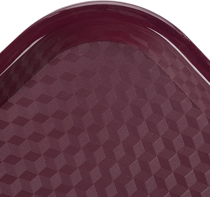 G.E.T. FT-14-BU BPA-Free Cafeteria / Fast Food Tray, 14" x 10.75", Burgundy (Set of 12)
