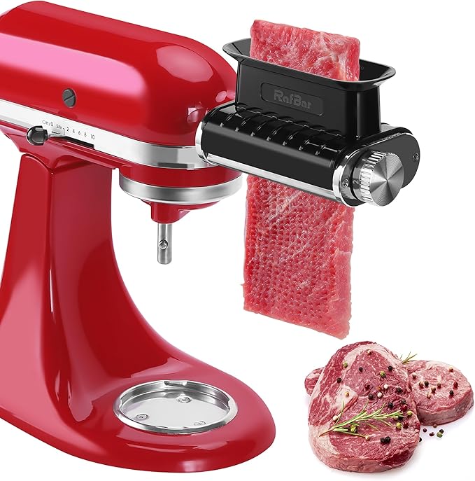 Adjustable Thickness Meat Tenderizer Attachment for Kitchenaid Stand Mixers, Meat Tenderizer Tool, Steak Cuber Processor Accessories for Kitchen aide,Dishwasher Safe