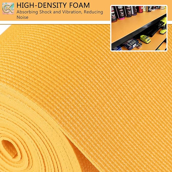Foam Toolbox Liner Shelf Liner, Thickened Durable Pad Tool Box Mat for Protecting Your Tools, Work Surfaces, Garage, Chest -Orangish 3mm Thickness, 20 inch*24 ft