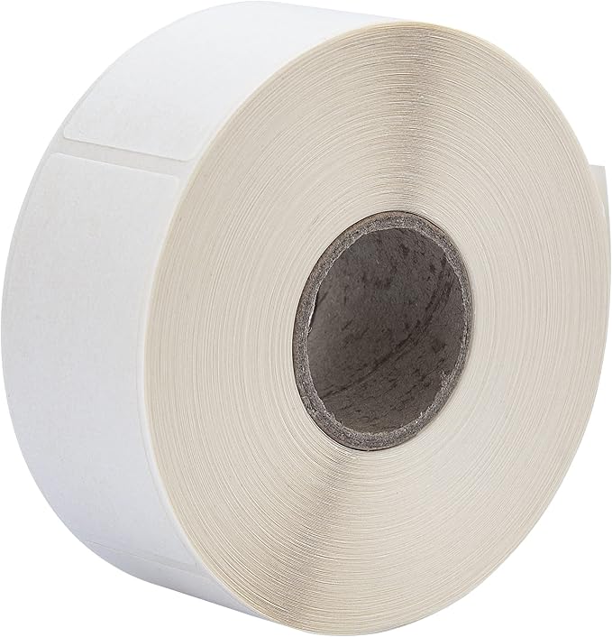 L LIKED Blank White 1 x 2 Inch Dissolvable Labels for Food Rotation Prep roll of 500 (9 Rolls)
