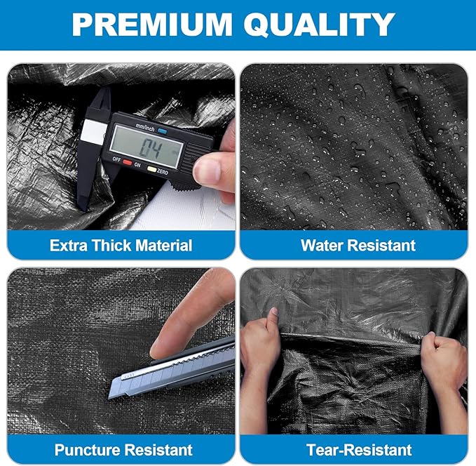 TICONN Mattress Bags for Moving, Heavy Duty King Mattress Cover Storage Bag with Full-Around Handle and Adjustable Buckles (Black, King)