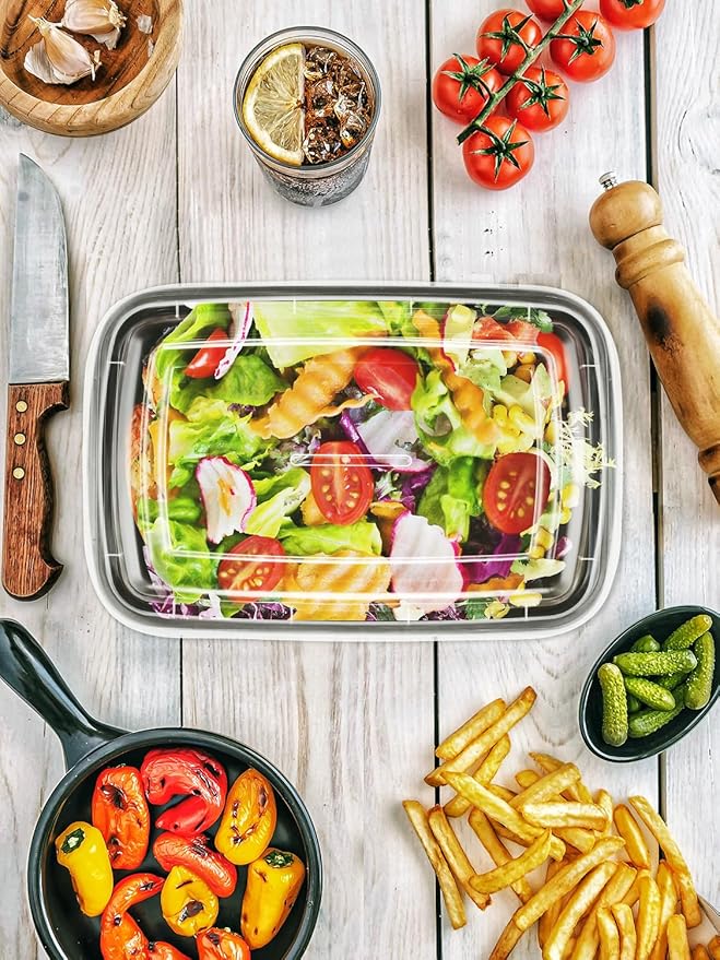 NEEBAKE 40 Sets 38oz Meal Prep Container - Reusable Plastic Food Storage Containers with Lids, Fits Microwave, Freezer and Dishwasher Safe