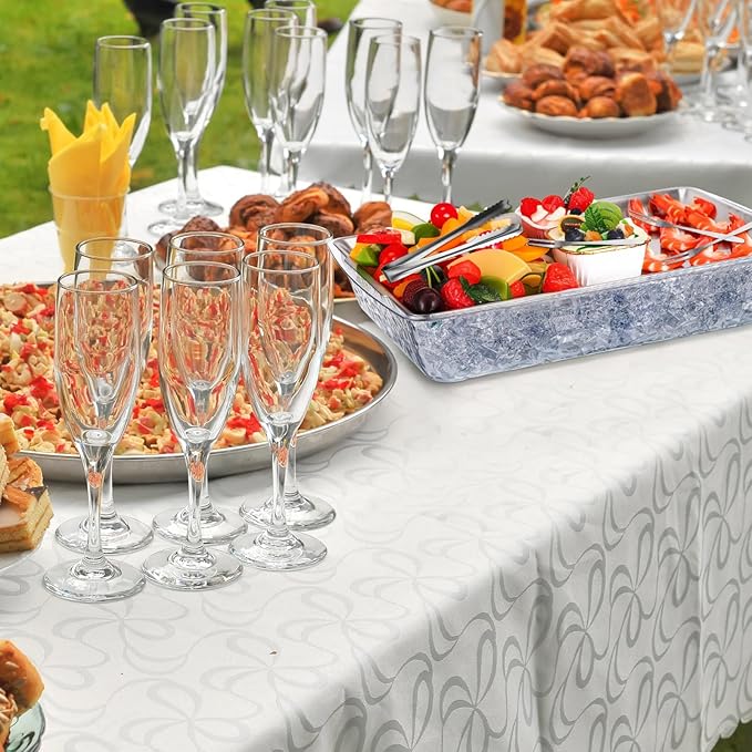 Baderke 1 Set 16" x 9.45" Chilled Serving Tray for Parties with Compartments and Lid Charcuterie Serving Board Ice Rectangle Chilled Party Platter for Seafood Vegetable Fruit Shrimp Cocktail(Silver)