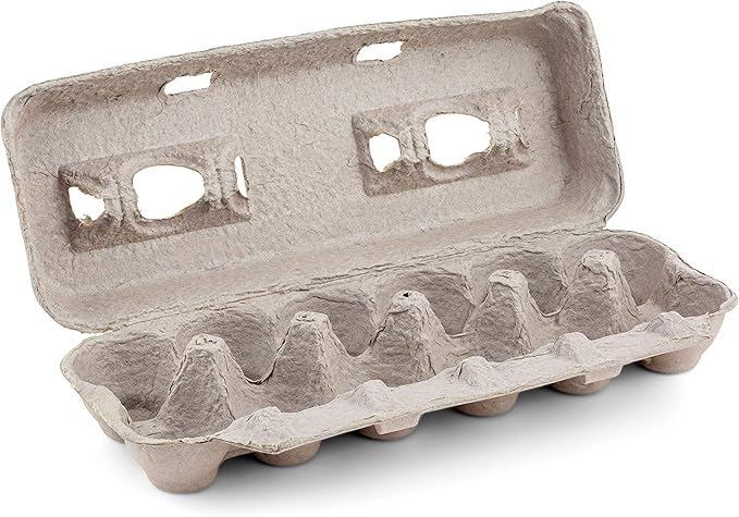 MT Products Printed Empty Egg Cartons Holds 12 Eggs - Cardboard Crate for Eggs (Pack of 15) - Made in USA