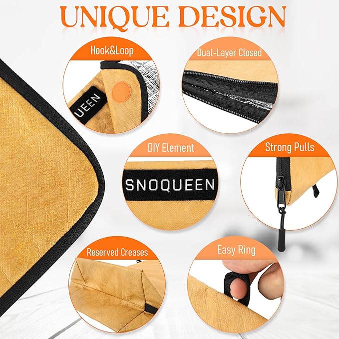 SNOQUEEN BBQ Blanket PRO for Resting Meat – Heavy Duty Insulated Smoker Bag with Wide Mouth | Restaurant Grade Brisket Blanket for Pork, Turkey, Beef | Reusable BBQ Accessory & Gift for Grill Lovers