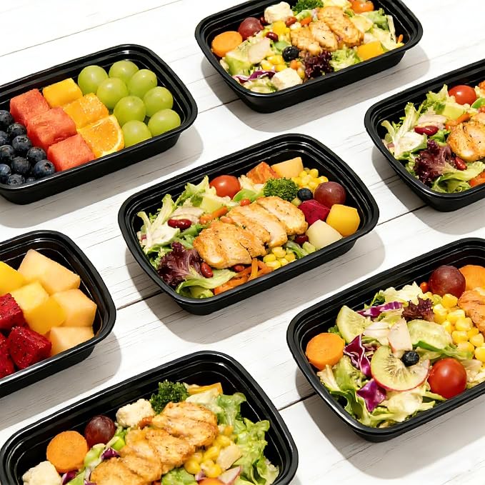 SEIION 28oz 30Pack Meal Prep Containers 1 Compartment with Lids, Food Storage Containers, Sturdy Leakproof & Food Safe, Microwave, Freezer, Dishwasher Safe Bento Box, BPA Free